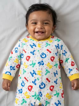 Unisex Baby Pack of 3 Long Sleeve Footed Sleepsuits