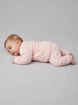 Infant Baby Pink Quilted Snap-Button Top and Pyjama Set