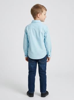 Boys Light Sky Blue Full Sleeve Casual Shirt