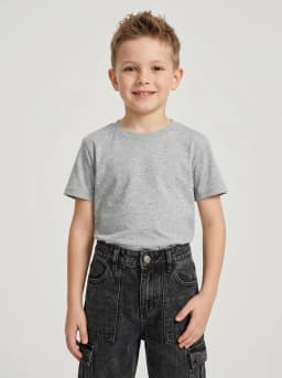 Kids Washed Black Cargo Denim Jeans