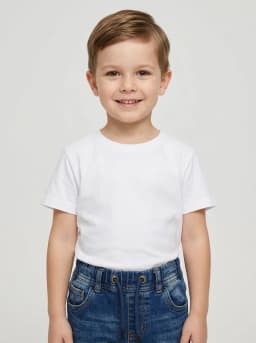 Boys Mid-Blue Washed Denim Jogger Jeans with Drawstring Waist