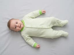 Baby Pack of 3 Green and White Printed Footed Sleepsuits
