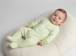 Baby Pack of 3 Green and White Printed Footed Sleepsuits